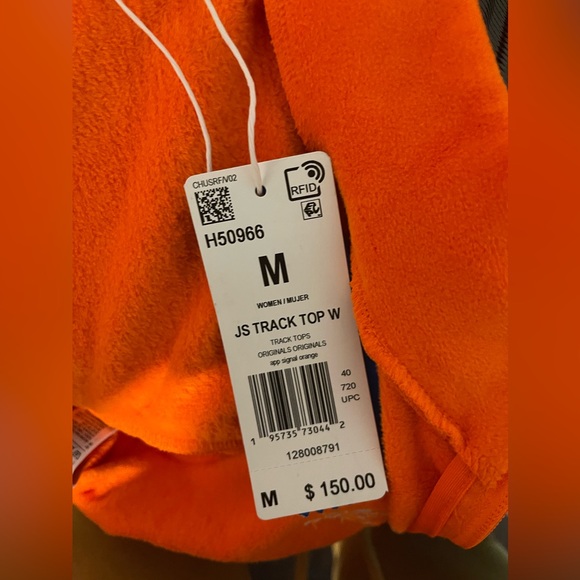 NWT Adidas x  JEREMY SCOTT VELOUR TRACK TOP Cropped Sweat Shirt Jacket Women’s - Picture 8 of 8